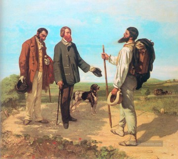  courbet - Das Treffen Bonjour Monsieur Courbet Realist Realismus Maler Gustave Courbet